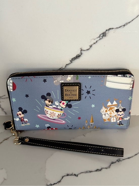 Dooney & Bourke Handbags - Disney Parks Dooney & Bourke Walt Disney World Attractions Wristlet Wallet Rare!